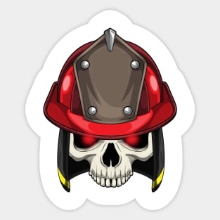 Skull Firefighter Fire department Sticker